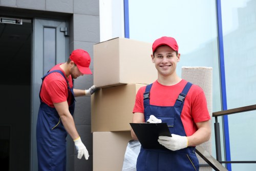 A local home moving team preparing for a Stepney property move