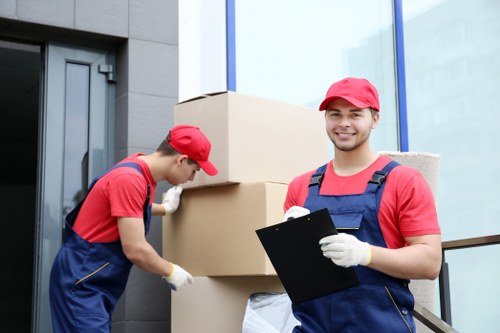 Local removals team preparing household items for a move in Stepney