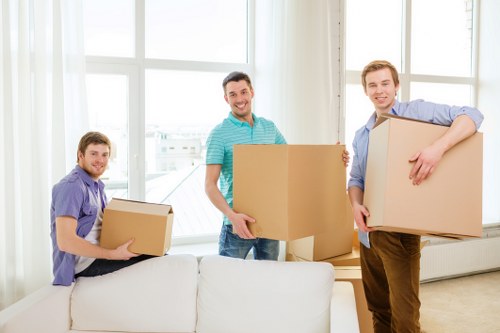 Moving items through a stairwell in a Stepney apartment building